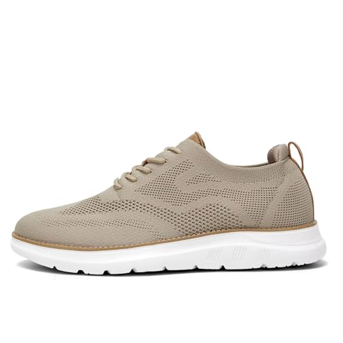 Image of Mens Casual Dress Oxfords Shoes Fashion Mesh Work Business Walking Sneakers Comfortable Lightweight Soft Sole