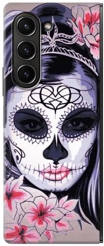 R3821 Sugar Skull Steam Punk Girl Gothic Case Cover for Samsung Galaxy Z Fold 5