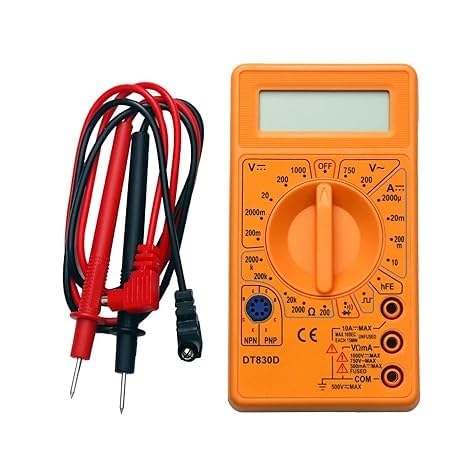 YOGITECH Small Digital Multimeter, Multipurpose Electric meter Yellow/Red (B0D8J8FVNW) Amazon Price History, Amazon Price Tracker