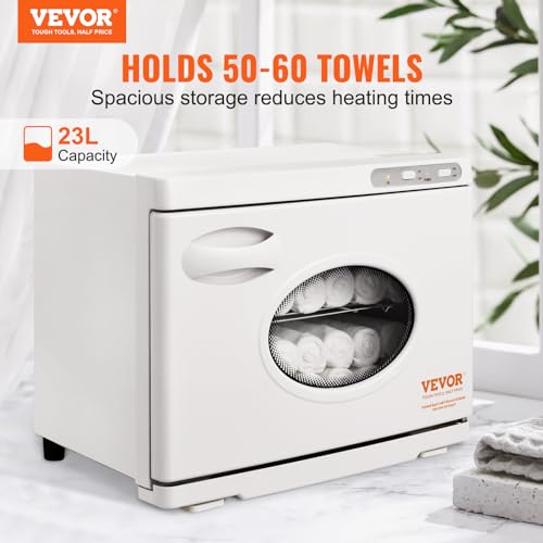 VEVOR Scaldasalviette Armadietto Sterilizzatore 23L con Luce UV 2 Ripiani con Griglia in Acciaio Inox, Scaldasalviette Riscaldamento per Asciugamani Armadietto da Spa Salone di Bellezza Bagno Hotel - 2