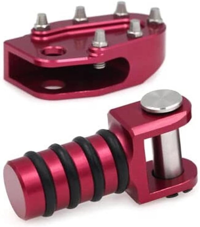 DRZ400 DRZ400S DRZ400SM Rear Cleats Brake Pedal Shift Lever Toe Peg Compatible With DR-Z400E 2000-2024,DR-Z400S 2000-2024,DR-Z 400SM 2005-2024 (Red)