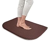 MICRODRY Extra Thick Anti Fatigue Memory Foam Kitchen Mat with 3M ScotchGard stain release protection and GripTex skid resistance base, 22 x 32, Coffee