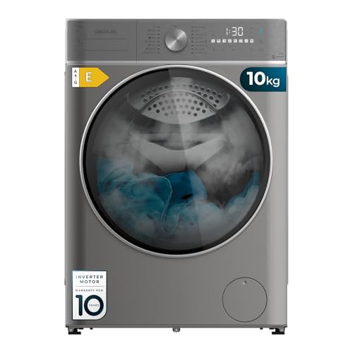 Cecotec Lavadora Secadora 10-6Kg Carga Frontal Bolero Wash&Dry 10680 Inverter Steel B. 1400 rpm, 16 Programas, Motor Inverter Plus, SteamMax, OnSmart, Fuzzy Logic, SpaCare y Detector de Carga Cecotec Lavadora Secadora 10-6Kg Carga Frontal Bolero Wash&Dry 10680 Inverter Steel B. 1400 rpm, 16 Programas, Motor Inverter Plus, SteamMax, OnSmart, Fuzzy Logic, SpaCare y Detector de Carga