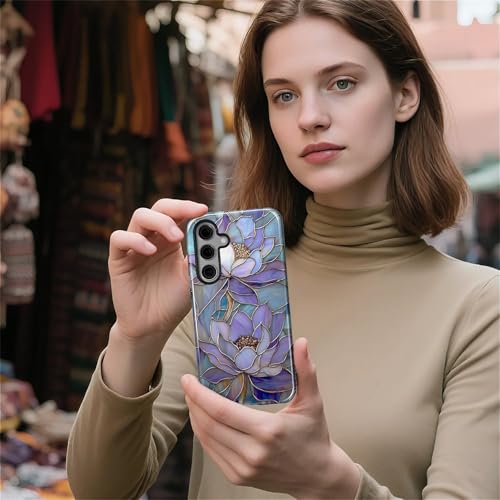 Coque Samsung S26 Plus rigide et silicone antichoc à motif lotus