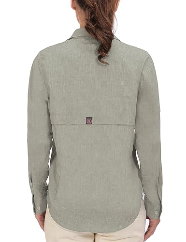 Little Donkey Andy Women's UV Protection Shirt UPF 50+ Breathable Long Sleeve Fishing Shirt, Air-Holes Tech2