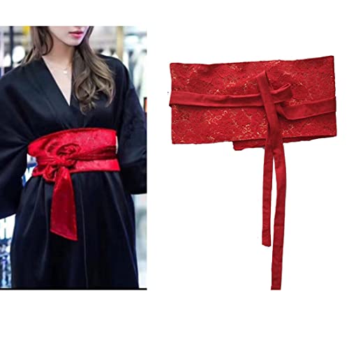 MAYSONG Women Japanese Kimono Robe obi Belt Harajuku Waistband3