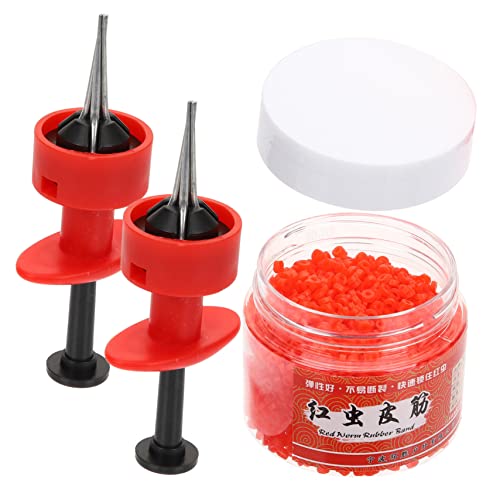 balacoo 1set Red Worm Catching Clamps for Live Bait Portable Fishing Accessory Ergonomic Design for Outdoor Fishing Tackle and Bloodworms