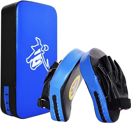 Image of TLBTEK Taekwondo Kick Shield - Muay Thai MMA Karate Kickboxing Training Pads - Curved Leather Strike Shield