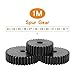 LYMFE Industrial helical Gear 1pcs Flat Gear 1M-23T/24T/25T/26T/27T/28T/29T/30T/31T/32T/33T Carbon Steel Blackening Cylindrical Gear for Transmission Parts (Size : 1M28T - Bore 6 mm)