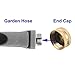 M MINGLE Garden Hose Female End Cap, Brass Spigot Cap, 3/4 Inch, 4-Pack with Extra 12 Washers
