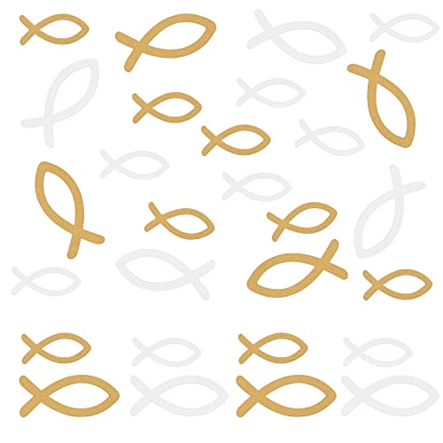 packra Holz Fisch Deko, 96 Stück Fische Streudeko Tischdeko,...