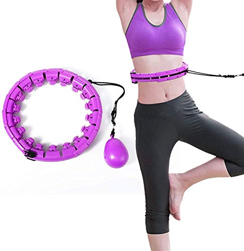 skayddb Weighted Smart Hoola Hoop, Smart 24 Sections Detachable Hoola Hoop, Suitable for Adults and Children - Thumbnail 2