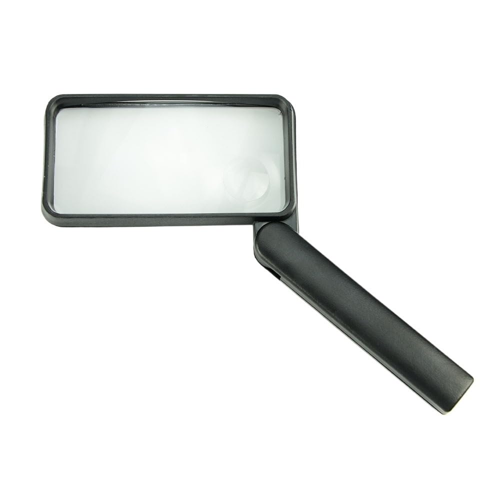 MQPALZKD Magnifying Glass Handheld Magnifier 3X 8X Folding Rectangular for Jewelry Book Reading