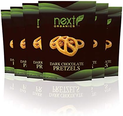 Next Organics Dark Chocolate Pretzels 4 Ounce (Pack of 6)