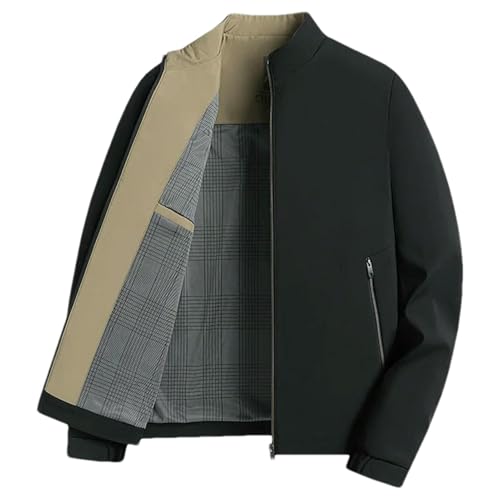 Veste Homme Business Casual à Col Montant Coupe Slim Fit Printemps