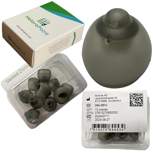 Phonak Vented Hearing Aid Domes 4.0 Medium Size (M) 10 Domes in 1 Pack Compatible with Marvel Paradise Lumity RIC Devices Open Fit Original Phonak Replacement Tips (054-0810)