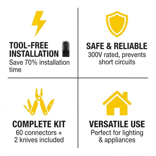 60 Stk Kabel Steckverbinder 2 Polig Klein,Kabelverbinder KFZ Kabelverbinder 2 Polig Stecker, Kabel Steckverbinder SteckerKabel Schnellverbinder für Auto KFZ LKW Steckverbindung + 2 Abisolierzangen