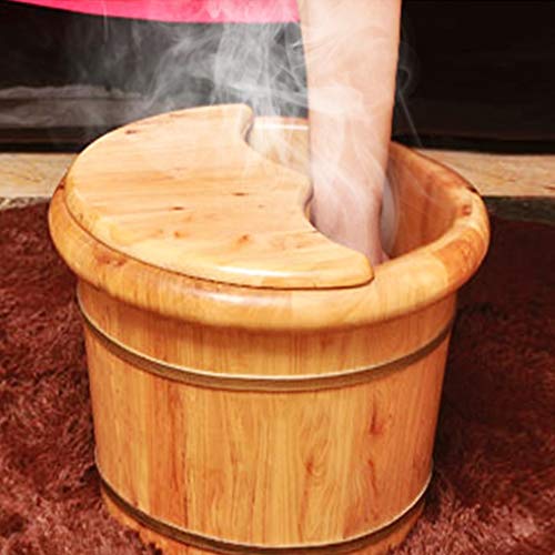Spa de pies de madera Katzowen con masaje y tapa miniatura 2