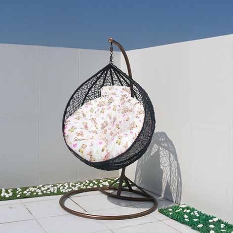Cojín Redondo para Silla De Jardín 100 * 15cm Cojín De Silla De Cesta Colgante Grueso Lavable, Repuesto De Cojín para Silla De Huevo Cojín Redondo para Columpio(9)