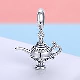 Artikeltyp: Perlen, Anhänger Magic Lamp Dangle Charms 925 Sterling Silber Fit Original Pandora Armbänder Anhänger Schmuckherstellung