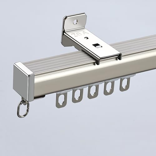 Riel de aluminio plateado de 3,2 m ideal como divisor de habitación 2