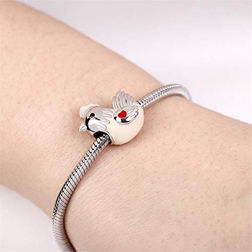 GNOCE Chicken Charm Bead Sterling Silver Diligent and Hard Working Zodiac Signs Animal Charm Bead Fit Bracelet/Necklace Jewelry Gift for Women Mens3