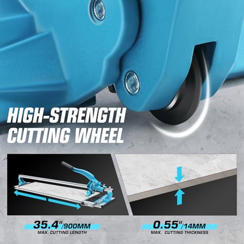 Image of DNA MOTORING 36 Inch Manual Tile Cutter, Professional Porcelain Ceramic Tile Cutter, Professional Porcelain Slab Cutting Machine with Tungsten Carbide Cutting Wheel, TOOLS-00709