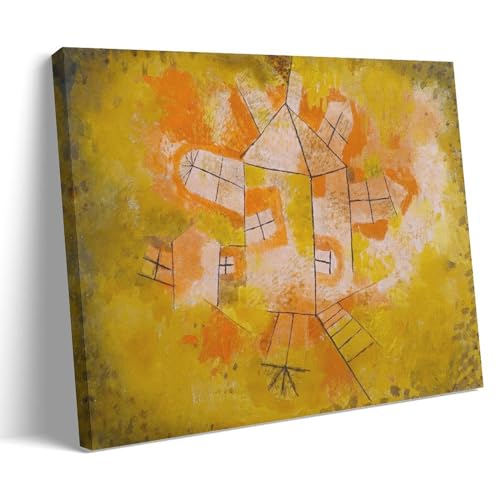 Paul Klee maison tournante affiche toile décoration murale 60x90cm