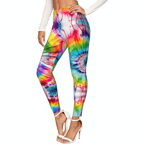 Leggings de compresión suaves que estilizan tu figura gracias al estampado teñido anudado mujer