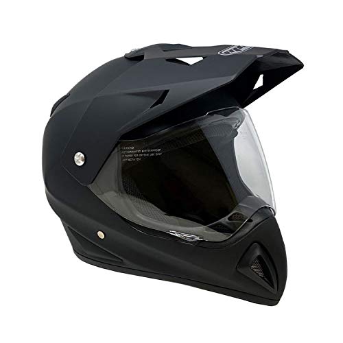 MMG 27V Helmet Dual Sport Off Road Motorcycle Dirt Bike ATV, FlipUp Visor