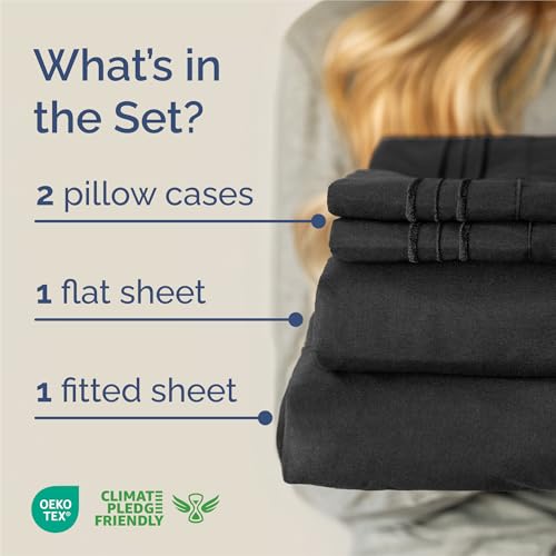 image for CGK Unlimited King Size 4 Piece Sheet Set - Comfy Breathable & Cooling