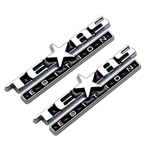 Image of 2X Small Size Texas Edition Emblem Badge Dash Instrument Panel 3D Sticker Decal Nameplate (Chrome Black)