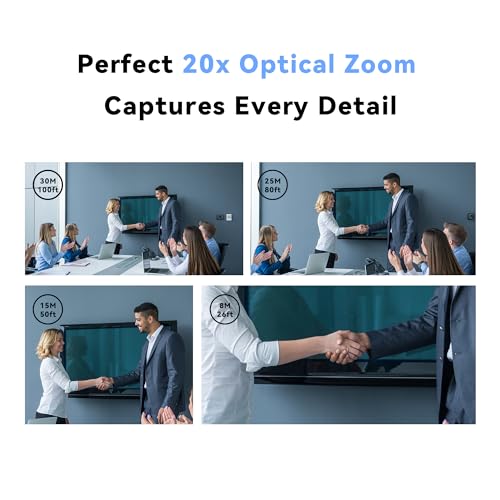 Image of Tenveo VLoop 20X Optical Zoom PTZ Camera Conference Camera, USB3.0 /HDMI FHD 1080P 60FPS, for Video Conferencing Live Streaming Church Services Worship Events Business Meeting, Red Dot Design Winner