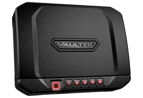 VAULTEK 20 Series Compact Quick Access Biometric Safe with ViSN Live Alerts, Rugged Construction, Auto-Open, & Anti-Theft Protection