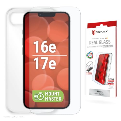 Schutzglas + Schutzhülle für iPhone 17e, 16e (10H) MountMaster, 360° Schutz