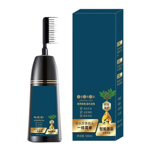 Tinte de Cabello para Mujeres,2 En 1 Color Nutritivo Con Peine Incluido Para Cubrir Canas - Crema Colorante Fácil de Aplicar para Adolescentes, Deportistas, Abuelos, Familia, Amigos e Hijas