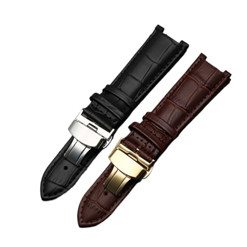 Bracelet de montre en cuir véritable compatible GC 22mm cranté - 5