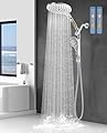 MakeFit Dual Filtered Rain Shower Head Combo, High Pressure Handheld Shower Head with Adjustable Bar - Rainfall Shower Head And Showerhead with Filter for Hard Water - Removes Chlorine