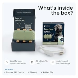 Tractive XL GPS Tracker & Health Monitoring for Dogs (50 lbs+) – Market Leading Pet GPS Location Tracker | Wellness & Escape Alerts | Waterproof | Works with Any Collar (Green)