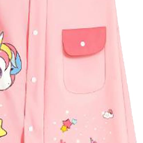 AUNMAS Kids Raincoat, Lightweight Portable Rainwear for Girl Boy with Adorable Patterns and Comfortable (XL)4