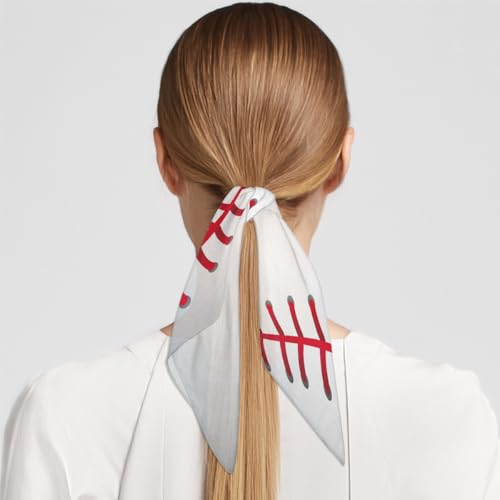 Baseball Square Silk Scarf for Women Fashion Printed Satin Neck Silk Satin Bandana Lightweight Neckerchief Hair Wrap Scarves 23.6" x 23.6"4