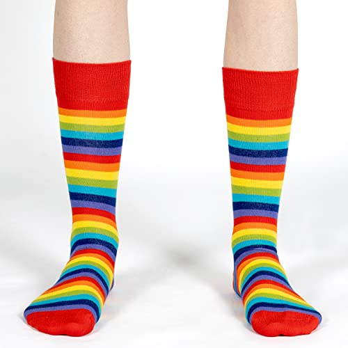 Image of Mysocks Unisex Extra Fine Combed Cotton Rainbow Socks | Seamless Toe | Reflect Your Style | Make Your Steps Enjoyable