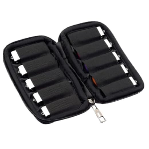 Black Electronics Organizer Case Small Pouch With Elastic Loops For Tools Cables Portable Zippered Storage Bag