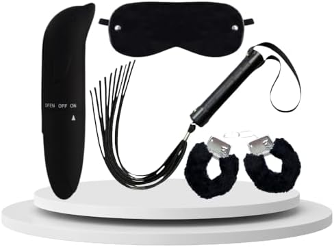 Kit Sado Algemas Pelúcia + Chicote + Golfinho Ponto G + Tapa Olho...