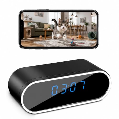 DAIFAC 4K WiFi Hidden Camera Clock, Wireless Indoor Security Spy Cameras for Home and Office, Mini Video Indoor Camera with Motion Detection, Night Vision and Remote Viewing Nanny Cam - image 1