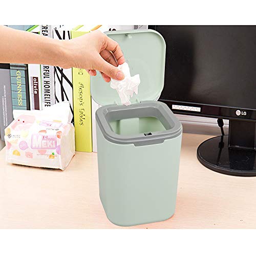 Hommp Tiny Countertop Trash Can, 0.5 Gallon With Push-Button (Green) #TOP4