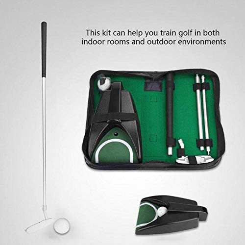 Conjunto de taco de golfe, kit de ferramentas de auxílio ao treinamento de golfe com bolsa de armaze