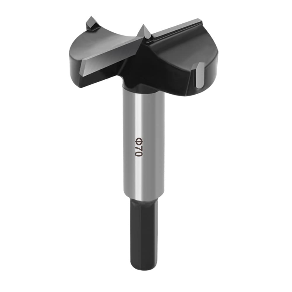 ASNOMY 2-3/4 Inch Forstner Drill Bit, Carbide Tipped Forstner Bit for Hard Wood, Wood Drilling Hole Saw Set Woodworking Hinge Cutter Tool Kits for Wood Plastic Plywood 70mm