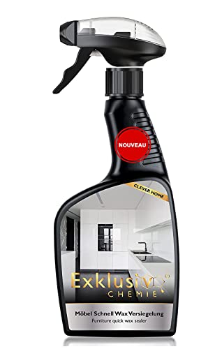 NOUVEAU ! Exklusiv Chemie® Nettoyant pour façades brillantes | Vitrification des meubles | Bois de placage, surfaces laquées, cuisines, portes, laque pour piano | 0,5 l Cover