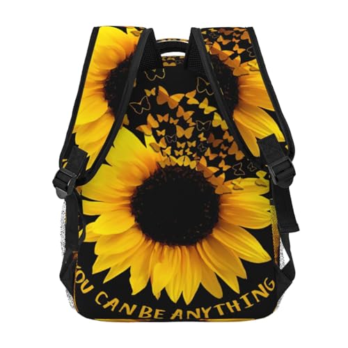 Mochila clásica de mariposa y girasol: dile adiós al espacio insuficiente a diario 4